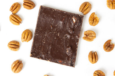 Dark Chocolate Pecan Bark out of the bag