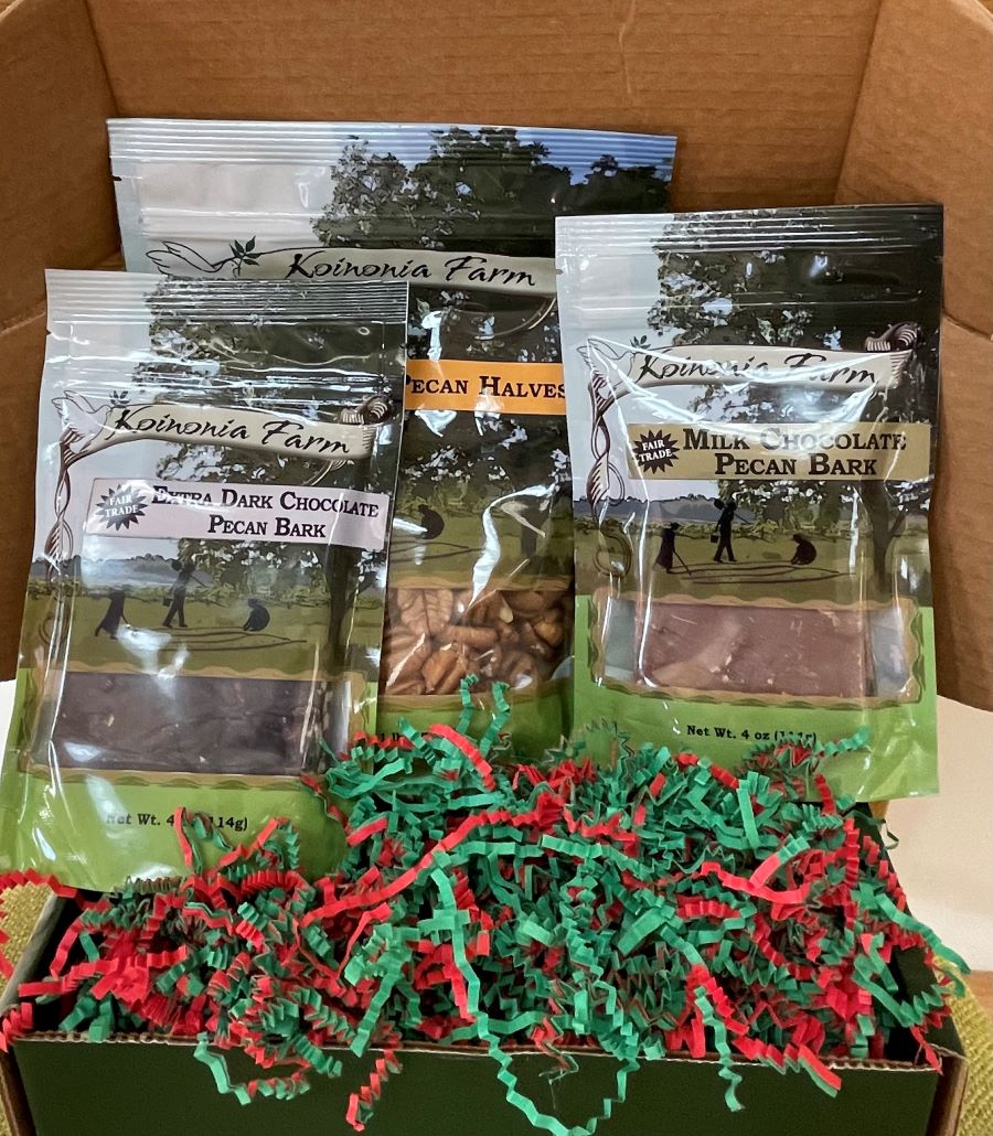 A Koinonia Farm gift box, packed by hand and ready to send