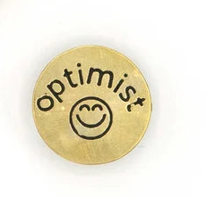 Fair Anita Brass Pin-Optimist
