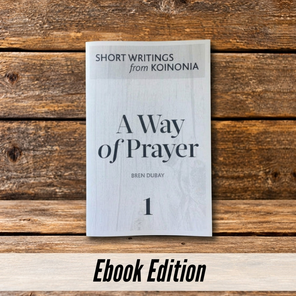 Front cover of A Way of Prayer by Bren Dubay, eBook edition, displayed against a rustic wooden background.