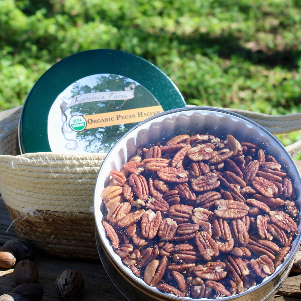 Organic Pecan Halves Gift Tin