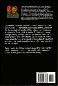 Back cover of The Tattered Passport by David Snell, featuring his photograph and stories of his travels around the world.